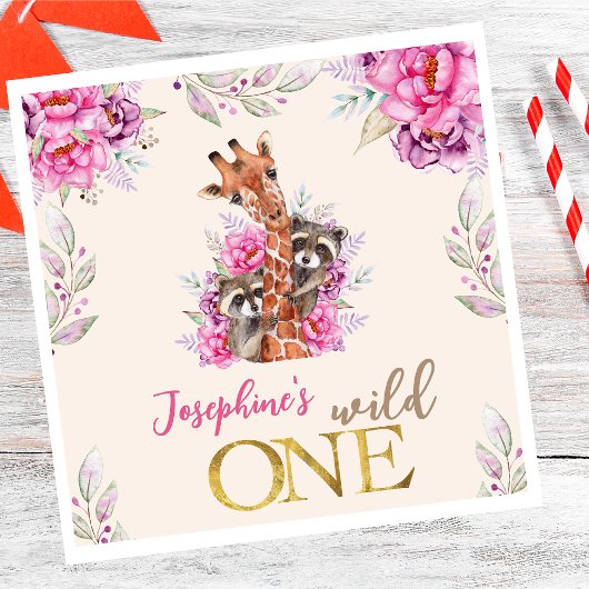 Wild-ein-Safari-Tiere Kindergeburtstag Party Serviette