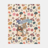 Wild-ein-Waldtiere Blanket 1. Geburtstag Fleecedecke (Vorderseite)