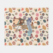 Wild-ein-Waldtiere Blanket 1. Geburtstag Fleecedecke (Vorderseite (Horizontal))