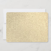 Wild ein Zoo Tiere Elephant Gold 1. Geburtstag Einladung (Rückseite)