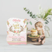 Wild Eine Geburtstagseinladung Erstes Geburtstagsm Einladung (Stehend Vorderseite)