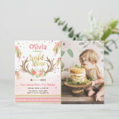 Wild Eine Geburtstagseinladung Erstes Geburtstagsm Einladung (Stehend Vorderseite)