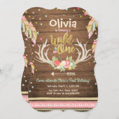 Wild Eine Geburtstagseinladung Erstes Geburtstagsm Einladung (Vorne/Hinten)