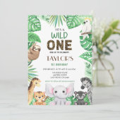 Wild eine neutrale Feier - Safari Abenteuer! Einladung (Stehend Vorderseite)