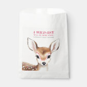 Wild eine rosa Gepunktete Hirschdusche Geschenktütchen (Vorderseite)