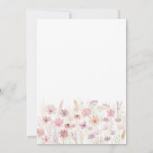 Wild eine rosa Wildblumen zum ersten Geburtstag Einladung (Rückseite)