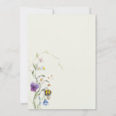 Wild eine Wildblume erster Geburtstag Einladung (Rückseite)