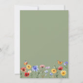 Wild eine Wildblumen Schmetterling 1. Geburtstag Einladung (Rückseite)