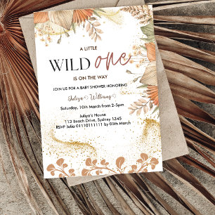 Wild eine wilde Blume Kinderdusche Einladung
