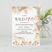 Wild eine wilde Blume Kinderdusche Einladung (Stehend Vorderseite)