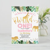 Wild eines Geburtstages Einladung Jungtiere Party (Stehend Vorderseite)