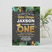 Wild eines Geburtstags Einladung Wilde Dinge zum G (Stehend Vorderseite)