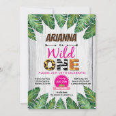 Wild Einladung zum Geburtstag. Dschungelmotiv (Vorderseite)
