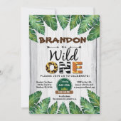 Wild Einladung zum Geburtstag. Junge Dschungel (Vorderseite)