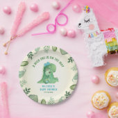 Wild eins auf dem Weg Dinosaur Blue Baby Boy Dusch Pappteller (Party)