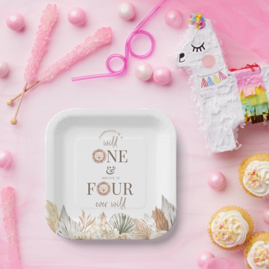 Wild Eins und Vier-Ever Wild Joint Party Pappteller (Party)