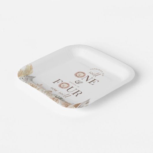 Wild Eins und Vier-Ever Wild Joint Party Pappteller (Gewinkelt)