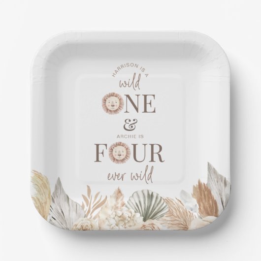 Wild Eins und Vier-Ever Wild Joint Party Pappteller (Vorderseite)