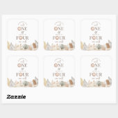 Wild Eins und Vier-Ever Wild Joint Party Quadratischer Aufkleber (Blatt)