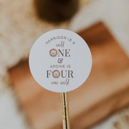 Wild Eins und Vier-Ever Wild Joint Party Runder Aufkleber