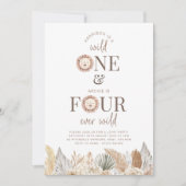 Wild Eins und Vier je Wild Joint Invite Foto Einladung (Vorderseite)