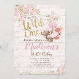 Wild eins, Woodland, Stamm Einladung