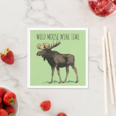 Wild Elche Weinzeit Campfire Party Serviette (Beispiel)