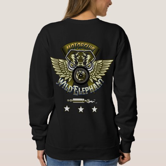 wild Elefant Motorclub Soul, elegant und Cool Sweatshirt (Rückseite)