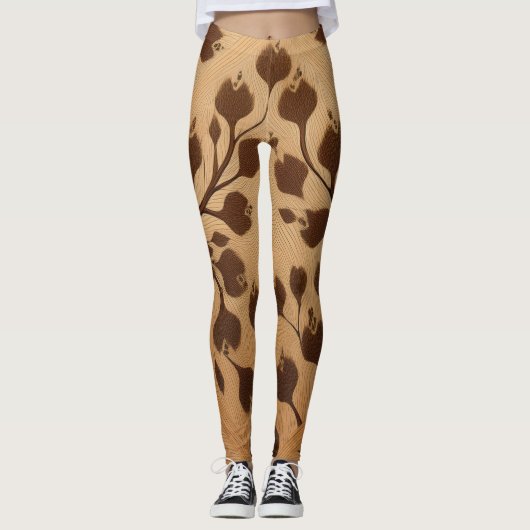 Wild Elegance: Brawn Animal Print Leggings (Vorderseite)