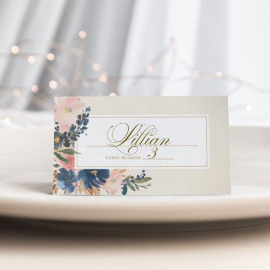 Wild Elegance | Hochzeitsmarsch und Hochzeit von G Platzkarte