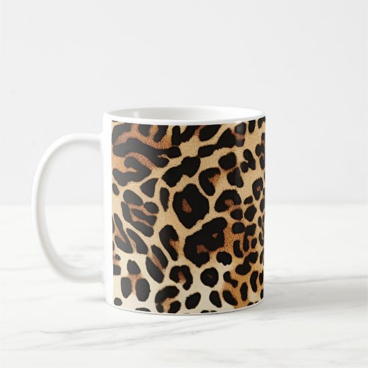Wild Elegance Leopard Print Kaffeetasse (Links)