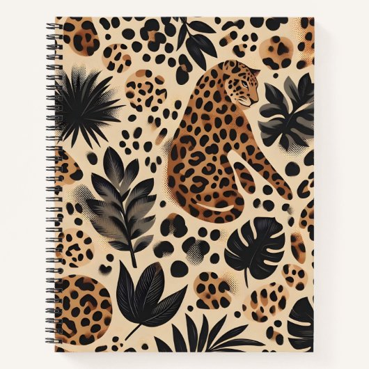 Wild Elegance Leopard Skin Notebook Notizblock (Vorderseite)