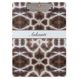 Wild Elegant Personalisierter Safari-Giraffen-Dr Klemmbrett