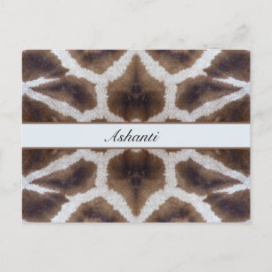 Wild Elegant Personalisierter Safari-Giraffen-Dr Postkarte