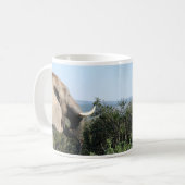 Wild Elephant Eating, Südafrika Kaffeetasse (Vorderseite Links)