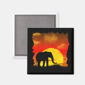 Wild Elephant Magnet (Vorderseite/Rückseite)