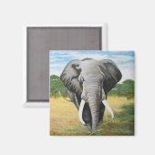 Wild Elephant Magnet (Vorderseite/Rückseite)