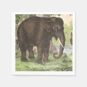 Wild Elephant Print Gender neutral Baby Shower Serviette (Vorderseite)