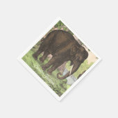 Wild Elephant Print Gender neutral Baby Shower Serviette (Ecke)