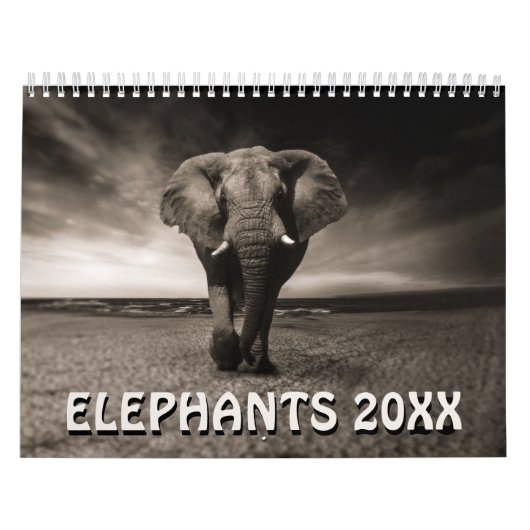 Wild Elephants Calendar Kalender (Titelbild)
