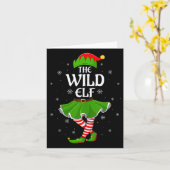 Wild Elf Christmas Family Girls Women Elf Squad Xm Karte (Gelbe Blume)