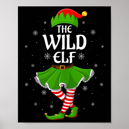 Wild Elf Christmas Family Girls Women Elf Squad Xm Poster (Vorne)