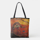 Wild Emu Aboriginal Tote Bag Tasche (Rückseite)