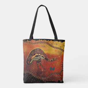 Wild Emu Aboriginal Tote Bag Tasche