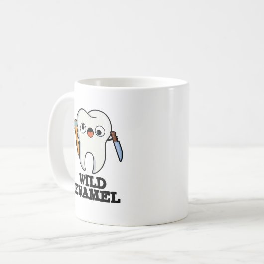 Wild Enamel Funny Wild Animal Tooth Puff Kaffeetasse (Vorderseite Links)