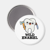 Wild Enamel Funny Wild Animal Tooth Puff Magnet (Vorderseite/Rückseite)