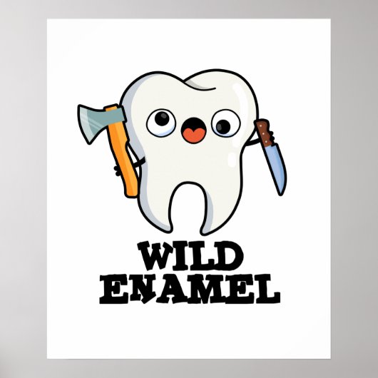 Wild Enamel Funny Wild Animal Tooth Puff Poster (Vorne)
