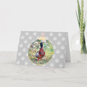 Wild-Enten-Weihnachtsschmuck im Vintage-Stil Karte