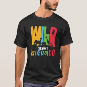Wild etwa 1. Klasse Leopard Print School Lehrer T-Shirt
