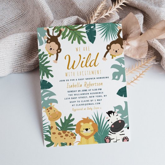 WILD EXCITEMENT | Safari Baby Dusche Einladung